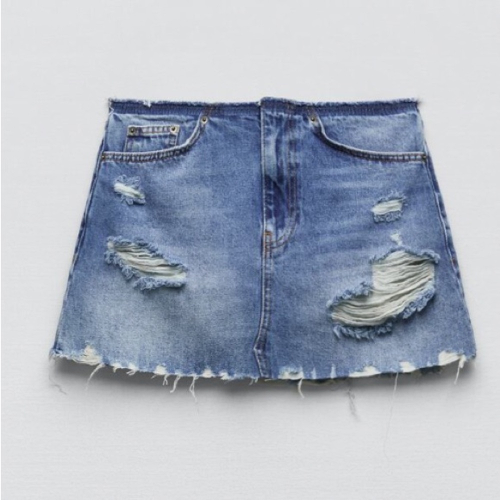 Zara High Rise 5 Pocket Mini Skirt - XS